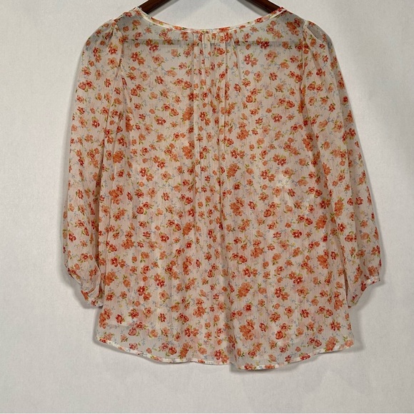 Altar’d State Floral Sheer Long Sleeve Boho Top - Picture 2 of 8